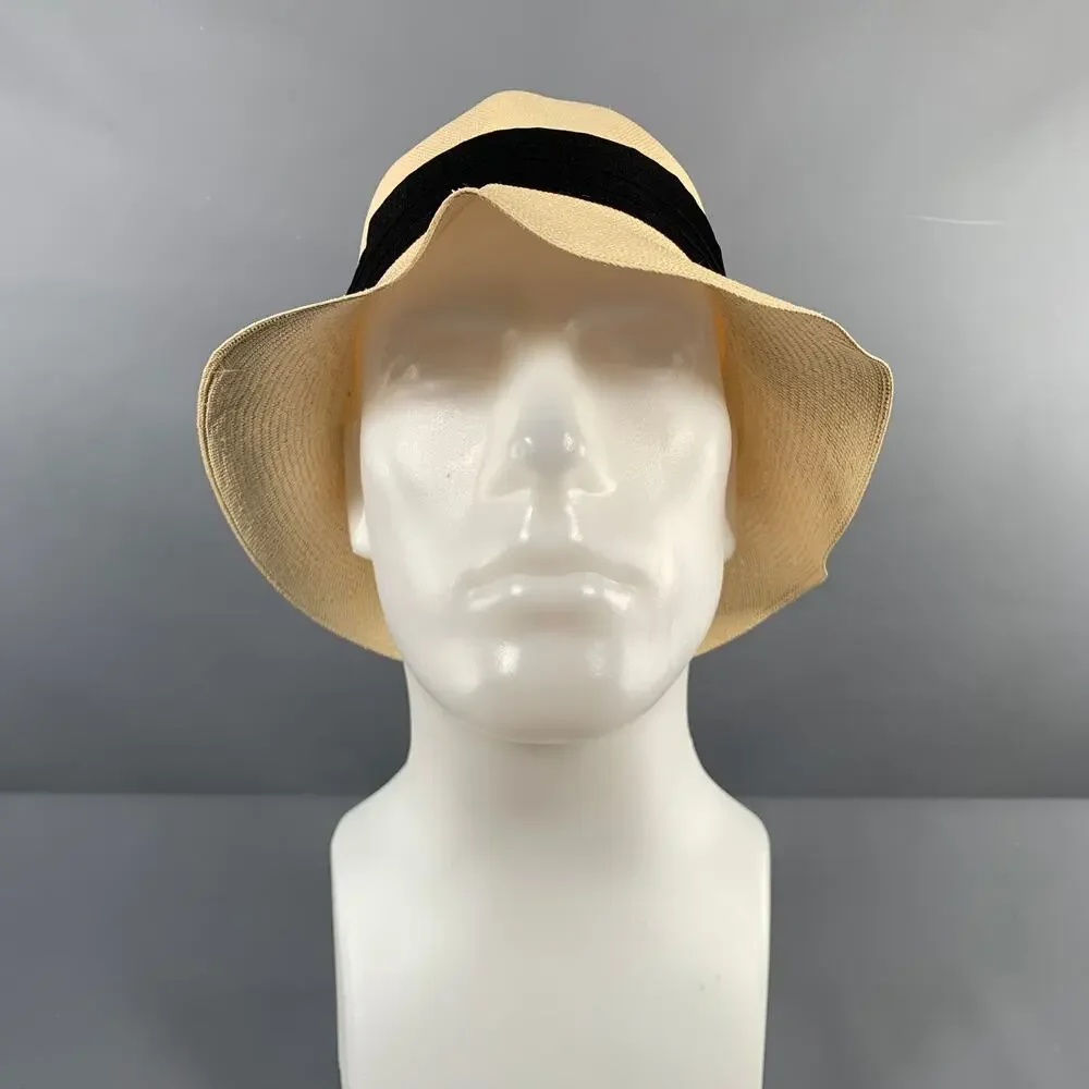 MONTECRISTI Beige Natural Woven Straw Hats